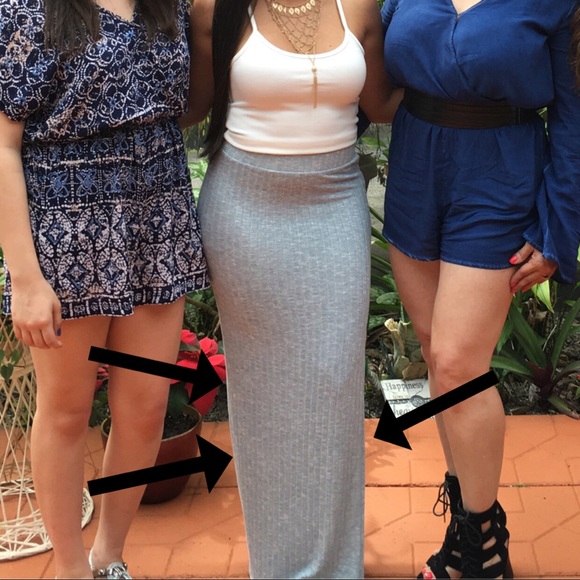 Forever21 Baby Blue Slit Maxi Skirt - Picture 5 of 5